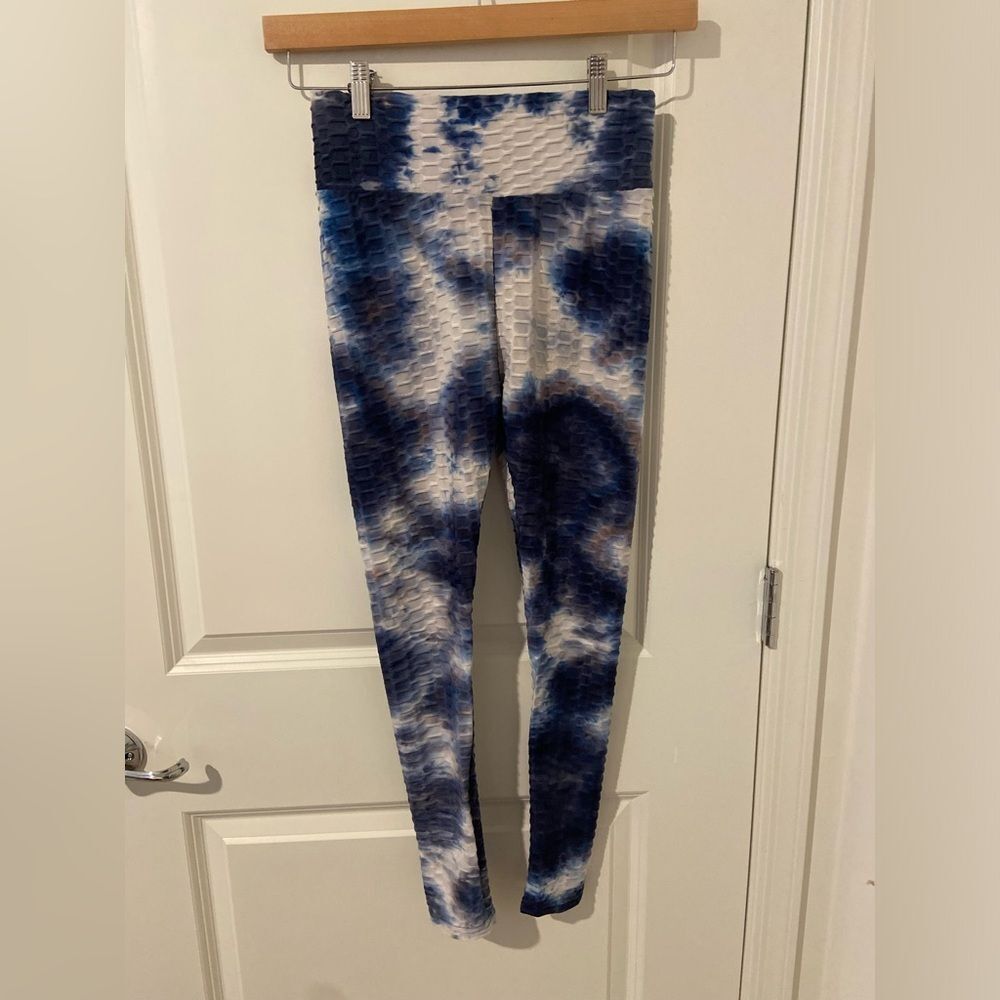 Blue Tie Dye Leggings